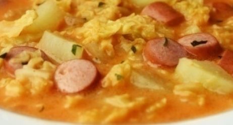 Frankfurti leves (4 személyre) 1 adag kalória értéke: 190 kcal